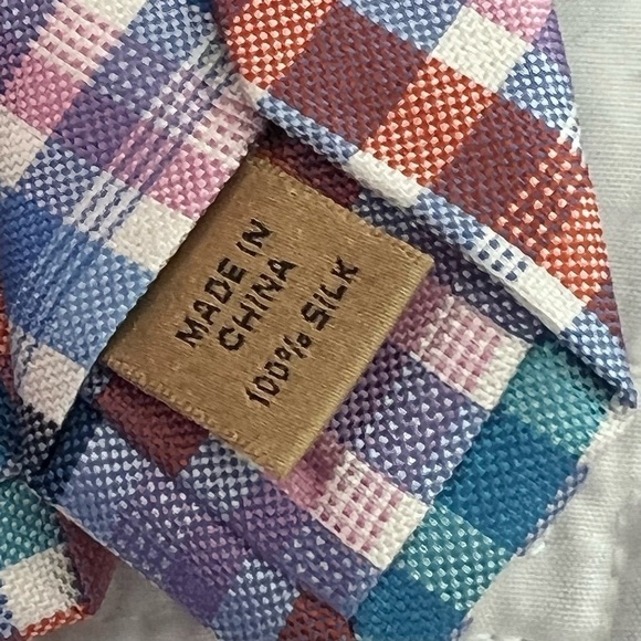 𝅺CLASSIC CLUB Gold Label pastel madras tie - Picture 4 of 5